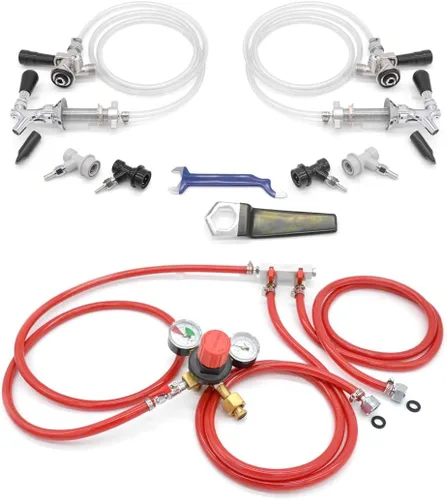 Vista 4 de K&B Keezer/Kegerator - Kits de conversión de sistema de cerveza de barril para refrigerador (variaciones de tamaño) (1 grifo)