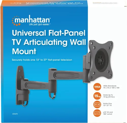 Vista 7 de Manhattan Kit de montaje universal de TV de pantalla plana - Soporta un televisor de 13" a 27" de hasta 15 kg (33 lbs.) 423670