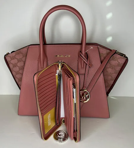 Vista 4 de Michael Kors Avril - Bolso grande con cremallera superior con gancho grande para bolso Continental