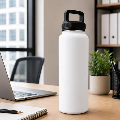 Vista 80 de SIPX™ Botella de Agua Aislada de 18 oz con 3 Tapas – Acero Inoxidable a Prueba de Fugas, Triple Aislamiento – Frío 24 Horas/Caliente 12 Horas – Negro