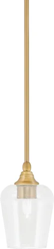 Vista 108 de Toltec Lighting Tallo Colgado Mini colgante, acabado de cobre negro, 3.5" cuadrado humo burbuja vidrio