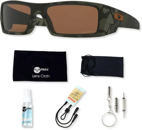 Vista 2 de Oakley Gascan OO9014 - Paquete de lentes de sol con funda original y accesorios 5 artículos