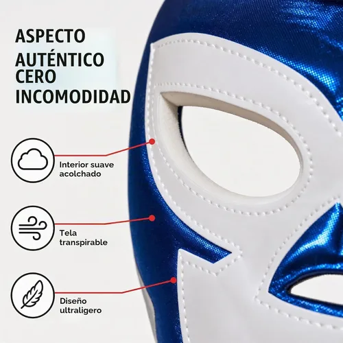 Vista 4 de RINGREBELS - Máscara de lucha libre mexicana Lucha Libre Luchador - Estilos coloridos