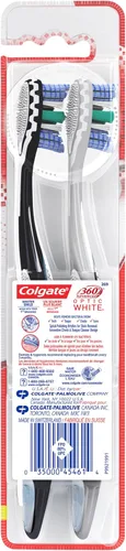 Vista 7 de Colgate 360 Optic White Advanced - Cepillo de dientes manual (dureza suave, para adultos, 2 unidades)