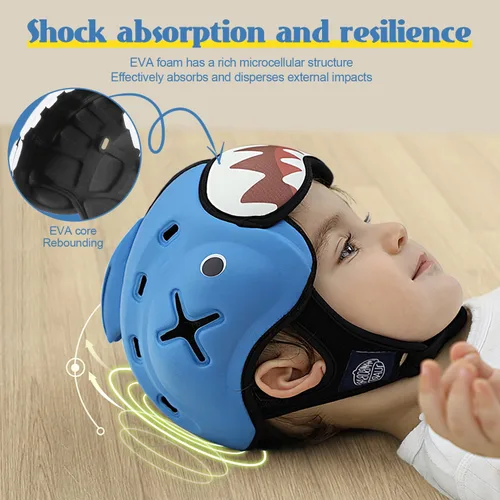 Vista 7 de Casco de seguridad para bebé para gatear y caminar – Protector de cabeza de bebé ultraligero ajustable de 10 a 24 meses, casco suave transpirable