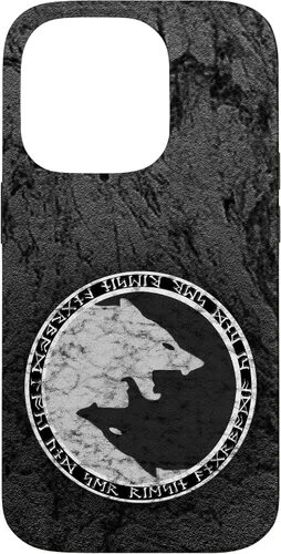 Vista 17 de Fenrir Wolf of Odin in Circle of Norse Runes Case for iPhone 17