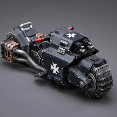 Vista 4 de JOYTOY Figura de acción 1/18 Warhammer 40,000 Space Marines Black Templars Outriders Colección Modelo Regalos de Cumpleaños