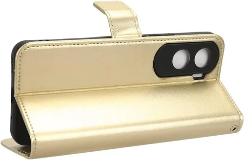 Vista 6 de Funda para Honor X50i, funda de cuero con tapa para Honor X50i 5G CRT-AN00 Case Gold Oro