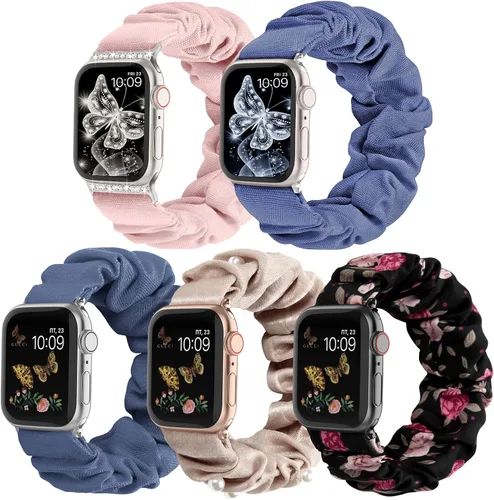 Vista 23 de Recoppa - Correa elástica compatible con Apple Watch de 1.49, 1.61, 1.65, 1.57, 1.73 y 1.77 pulgadas, con bonito estampado, banda elástica