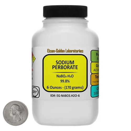 Vista 8 de Perborato de sodio [NaBO3.H2O] 99.8% Gránulos de flujo libre grado ACS 1.1 Lb en tres botellas
