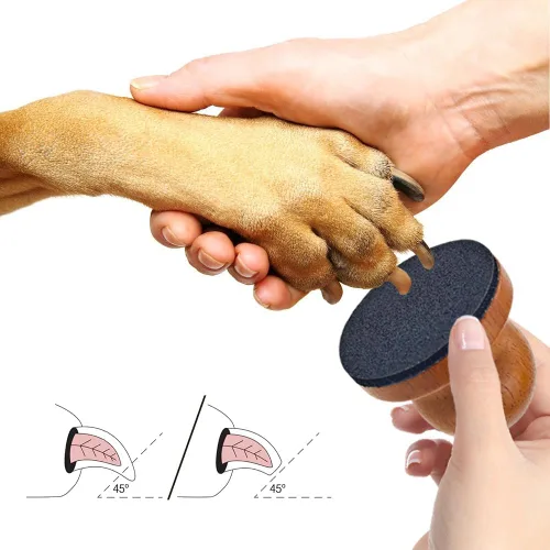 Vista 4 de Arvintas Lima de uñas para perro con 4 piezas de papel de lija reemplazable, almohadilla para arañazos de perro para uñas, limado de uñas sin estrés