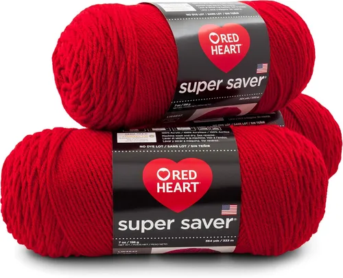 Vista 22 de RED HEART Paquete de 3 hilos Super Saver, ARAN paquete de 3