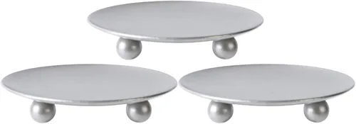 Vista 9 de Portavelas decorativo de hierro negro, juego de 3, soporte de vela para velas LED y cera