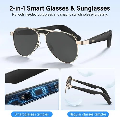 Vista 7 de GetD Gafas AI, gafas inteligentes impulsadas por ChatGPT, traducción de IA