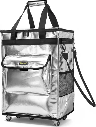 Vista 10 de BALEINE Bolsas de comestibles reutilizables sobre ruedas, bolsa de asas rodante, carrito de compras, mochila grande, carritos de compras