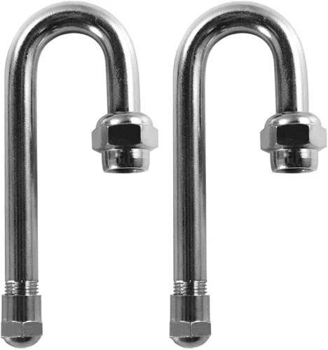Vista 3 de Extensiones de vástago de válvula doble, juego de 2 piezas, resistente, extensores de vástago de válvula de doble rueda de metal de 180 grados