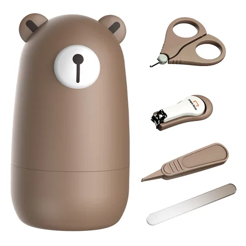 Vista 8 de Juego de cortaúñas para bebé con bonito estuche, kit de lima de uñas y uñas de los pies para manicura y pedicura para recién nacidos, regalo de aseo