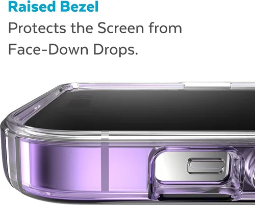 Vista 7 de Speck Funda transparente para iPhone 14 Pro - Protección contra caídas, funda delgada de doble capa resistente a arañazos para iPhone 14 Pro de 6.1