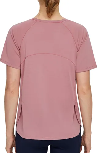 Vista 3 de Dragon Fit Camisetas de entrenamiento ligeras para mujer, de manga corta, cuello redondo, para yoga, camisetas atléticas casuales