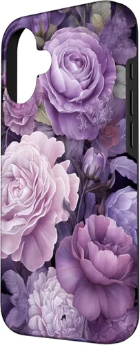 Vista 2 de Elegant Blush Pink And Purple Vintage Floral Rose And Peony Case for iPhone 16