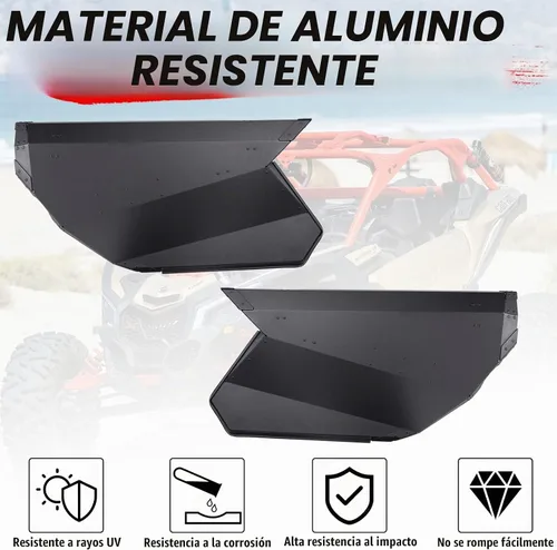 Vista 2 de A & UTV PRO Puertas completas de aluminio X3 para Can-Am Maverick X3/X3 MAX 2017-2024 2025, paneles de puerta de metal resistentes para puertas