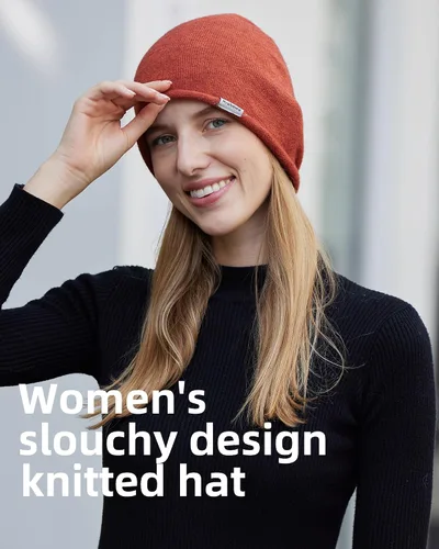 Vista 5 de Hreibewie - Gorro de punto para mujer, gorro de invierno de punto, suave, cálido, unisex, para hombre