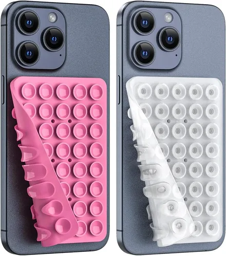 Vista 17 de Soporte de teléfono con succión de silicona de doble cara, accesorio de silicona para iPhone y Android, soporte para teléfono de ducha con espejo