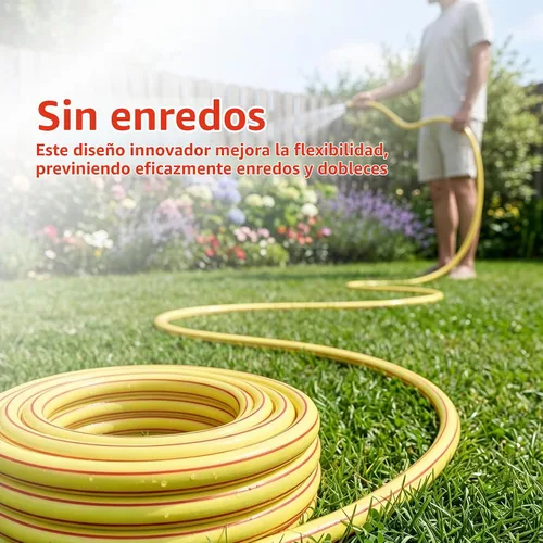 Vista 5 de Manguera de jardín amarilla líder de 4 pies de 5/8 pulgadas, solución 4