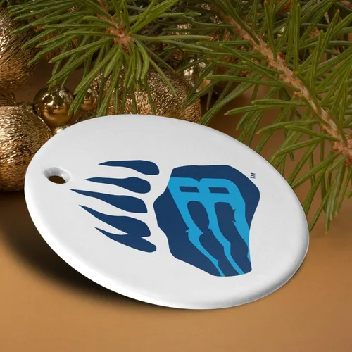 Vista 4 de GRAPHICS & MORE Bob Jones University Secondary Logo Porcelain Holiday Christmas Tree Ornament - 2.8" (7.1 cm)