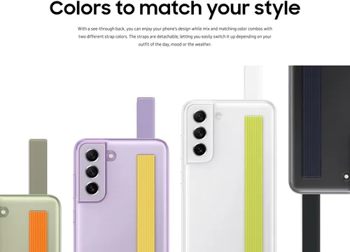 Vista 10 de Samsung Funda protectora transparente para teléfono Galaxy S21 FE 5G, funda protectora para teléfono, protector a prueba de golpes para teléfono