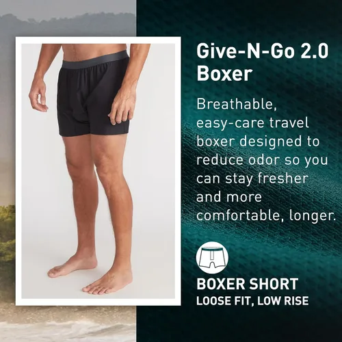 Vista 2 de ExOfficio Give-N-Go 2.0 - Bóxer para hombre, paquete de 2
