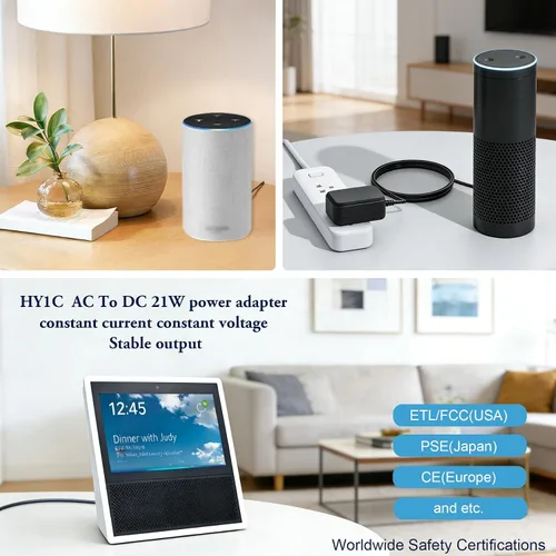 Vista 3 de Dapter de fuente de alimentación de 21 W para Amazon Alexa Echo de 1ª y 2ª generación, Echo Show 1ª generación, Echo Show 5 (3ª generación), Echo