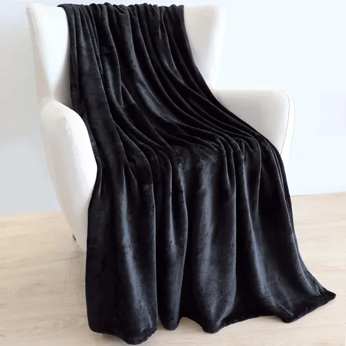Vista 3 de TASTHROW - Manta decorativa de vellón de franela, grande, acogedora, ligera, gruesa, para todas las estaciones, adecuada para mujeres, hombres