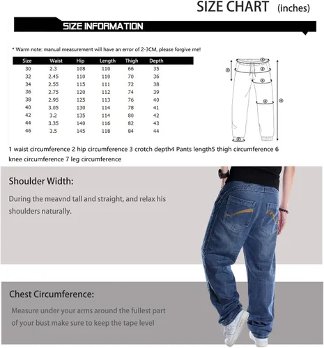 Vista 6 de Y2K Jeans - Pantalones de mezclilla para hombre, estilo hip hop, estilo vintage, bordados, estilo gótico, recto, holgados, pierna ancha