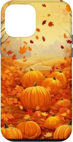 Vista 16 de Autumn Falling Leaves Pumpkin Spice Harvest Happy Autumn Case for iPhone 17