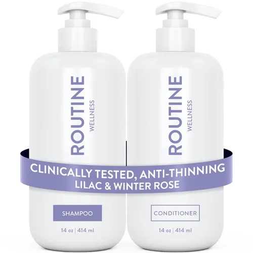 Vista 32 de Routine Wellness Set de champú y acondicionador antiadelgazamiento para el cabello adelgazante, bloqueador de biotina DHT para mujeres y hombres
