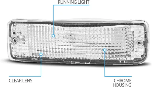 Vista 4 de AmeriLite Juego de luces de estacionamiento de repuesto transparentes para Toyota Pickup 90-91 4Runner 1988-1995, lado del pasajero y del conductor