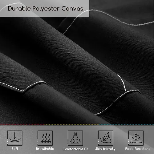 Vista 5 de MEEDEN Delantal de pintura para hombres y mujeres: Delantal de arte de lona de poliéster impermeable ajustable con 3 bolsillos, delantal de artista