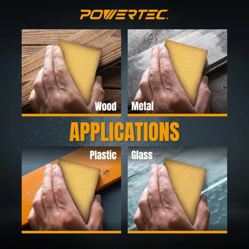 Vista 8 de POWERTEC Juego de rollos de papel de lija PSA de 2-3/4", 25 yardas