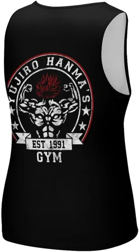 Vista 3 de Baki The Grappler Yujiro Hanma - Camiseta sin mangas para hombre, impresión 3D, para verano, casual, correr, entrenamiento, chaleco deportivo