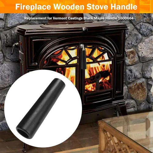Vista 2 de 1600664 Reemplazo de mango de estufa de madera para chimenea Vermont Castings, apto para montaje de mango de madera Fallaway para piezas de repuesto