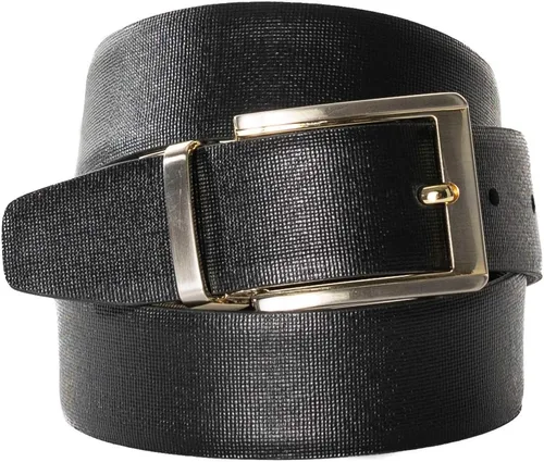 Vista 4 de Cinturón de piel para hombre de Monza, formal y reversible, 1.25 pulgadas de ancho, ambos lados