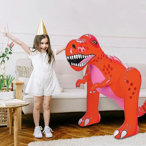 Vista 4 de Dinosaurio enorme e inflable de vinilo, 4 pulgadas, de Fun Express