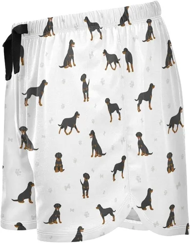 Vista 4 de vvfelixl Pantalones cortos de dormir para mujeres, cachorros, pantalones cortos de pijama con bolsillos, pantalones de dormir S-XXL