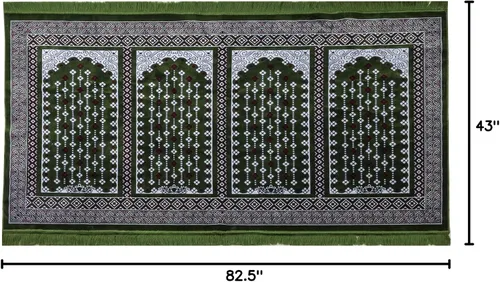 Vista 2 de Modefa Janamaz Sajada - Alfombra de oración islámica turca, para múltiples personas, para reuniones familiares o grandes, alfombra de oración