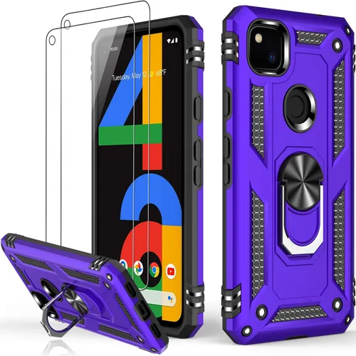 Vista 56 de LUMARKE para Google Pixel 3A XL - Funda con protector de pantalla, funda protectora grado militar probada contra caídas de 16 pies con soporte