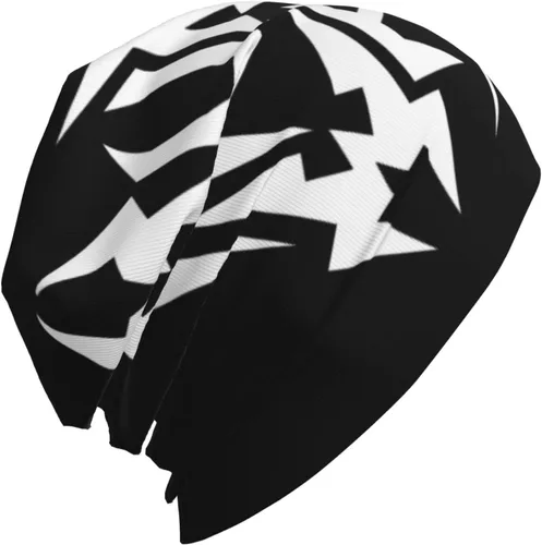 Vista 4 de Municipal Band Waste Soft Warm Hat Hombres Mujeres Skull Hat Knit Caps Negro, Negro
