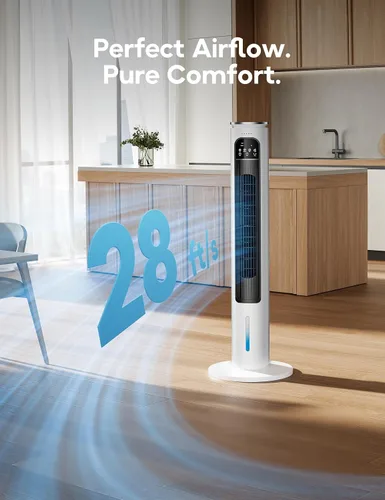 Vista 2 de Unidad de aire acondicionado portátil sin ventanas con control remoto, enfriador de aire evaporativo sin ventilación de 37 pulgadas, enfriador