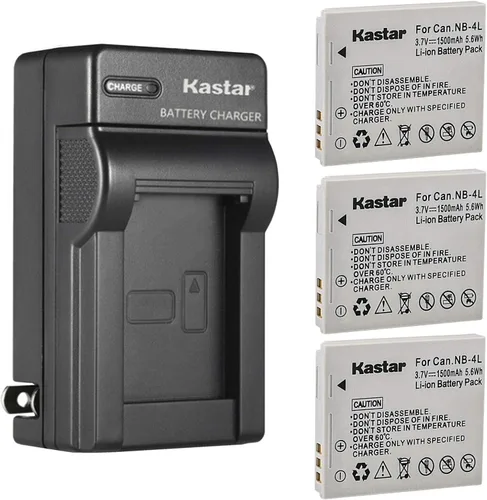 Vista 6 de Kastar Cargador de batería de pared AC para Canon PowerShot ELPH 300 HS, PowerShot ELPH 310 HS, PowerShot ELPH 330 HS, VIXIA Mini, IXY Digital 10
