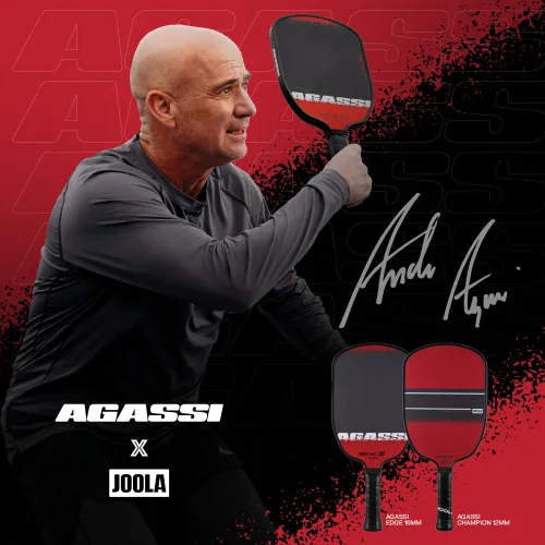 Vista 5 de JOOLA Agassi GRAF Champion 12mm Pickleball Paddle - Sandblasted Pickleball Racket Increases Spin & Control - Agassi Shape with Extended Sweet Spot